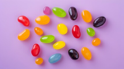 A variety of colorful jelly beans
