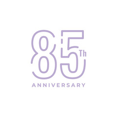 85 Th Anniversary Celebration Vector Template Design Illustration