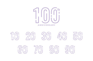 100 Th Anniversary Celebration Vector Template Design Illustration