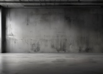 room with concrete wall and window