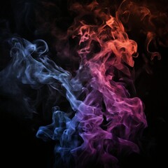 Obraz premium colorful smoke on black background