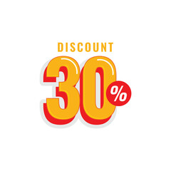 30% discount off Vector Template Design Illustration