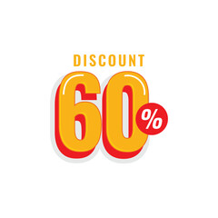 60% discount off Vector Template Design Illustration