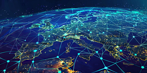 Bright Network Diagram: Science and Research Institutions in Europe