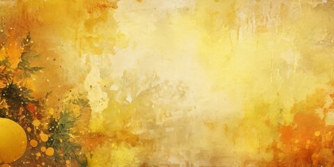 Obraz premium painting lemon tree with leaves