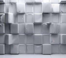 wall cubes with light shining through it