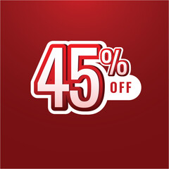 45% discount off Special Sale Vector Template Design Illustration