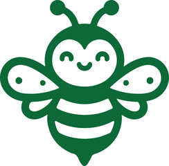 bee symbol design vector style with white background .