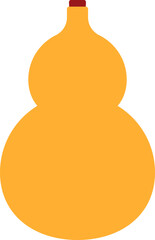 Chinese New Year gourd icon isolated svg.
Chinese New Year gourd flat vector illustration.