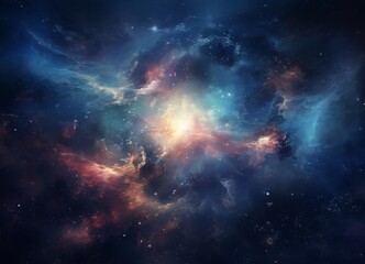space scene with nebula and stars