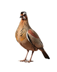Obraz premium A cartoon bird with a black beak stands on a white background. Farm animals, Livestock, Rustic. transparent background