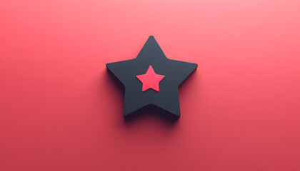 Obraz premium A single, small icon or symbol, such as a star or heart, centered on a solid background.