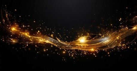 Obraz premium abstract gold background with light effects