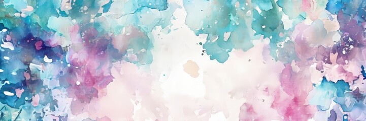 Fototapeta premium abstract watercolor background with blue, pink and green colors