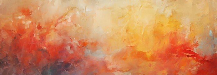 Fototapeta premium abstract painting background with red and yellow colors