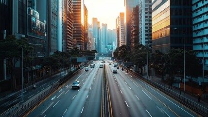 Fototapeta premium City road architecture cityscape.