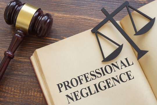 Professional negligence is shown using the text