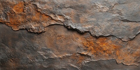 Fototapeta premium Cracked rock with brown and gray tones.