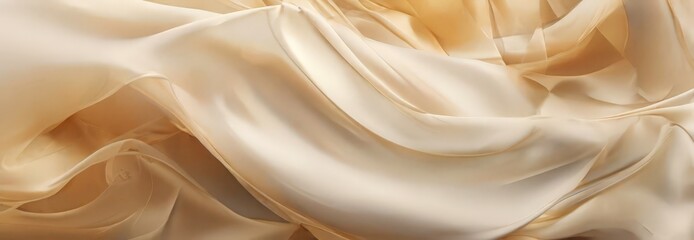 Obraz premium close up beige silk fabric