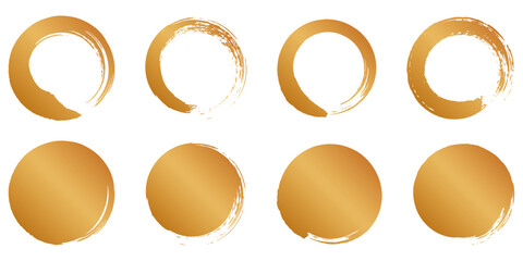 筆丸　フレーム　イラスト　金