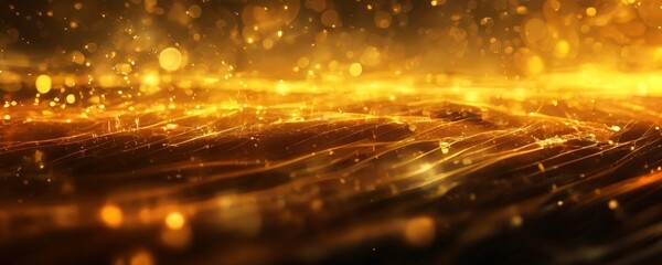 Fototapeta premium abstract golden background with bo lights