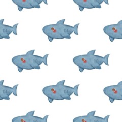 Cute Shark Seamless Patterns