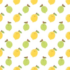 Cute Lemon Seamless Patterns