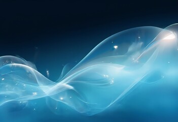 abstract blue background with waves and bubbles