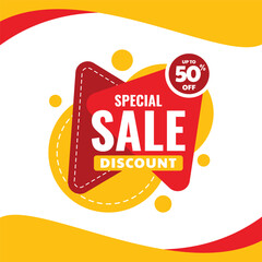 Discount Flash Sale, Special Sale, Special Offer Vector Template Design Illustration