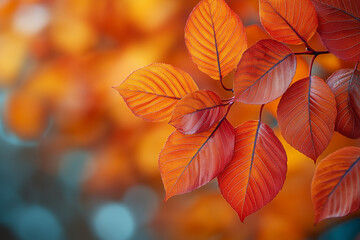 autumn background, vibrant orange burgundy red brown, colorful leaves,