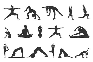 Yoga Pilates SVG Bundle, Yoga Pose Svg, Mediation Svg, Fitness Svg, Yoga Svg, Yoga Exercise Svg, Pilates Svg,