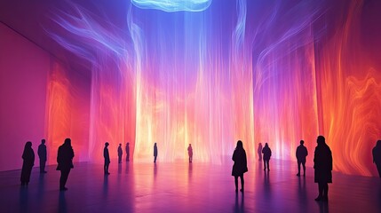 Naklejka premium 49. Immersive performance space architecture that captivates audiences with sensory experiences
