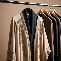 Abaya on hanger, fancy dress on hanger