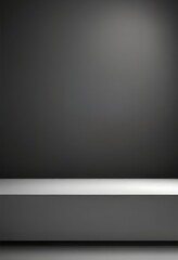 empty black room with spotlight vector