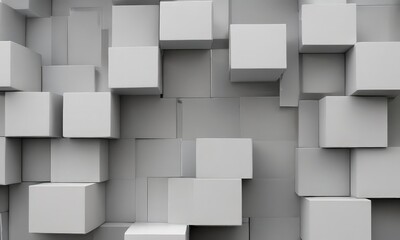 large group white cubes