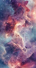 Fototapeta premium colorful galaxy background with stars and nebulas