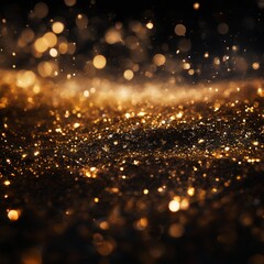 close up gold glitter background