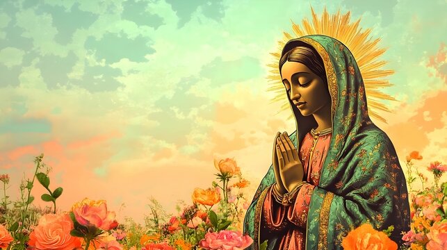 LADY OF GUADALUPE. ILLUSTRATION CONCEPT