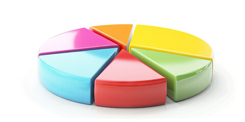 Obraz premium Colorful Pie Chart Showcasing Market Share by Region