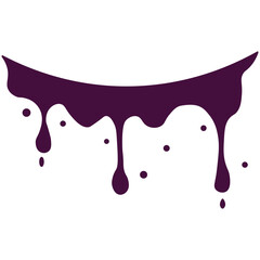 Grape Drip Illustration Design. Isolated on White Background.
