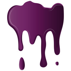 Grape Drip Illustration Design. Isolated on White Background.