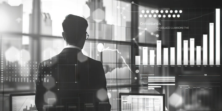 Monochrome Scatter Plot Analyzing Productivity Across Departments