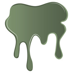 Matcha Dripped Illustration Isolated on White Background. Vector Graphic in Gradient Color