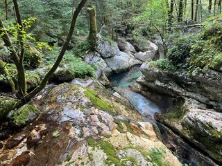 Sunik water grove or waterfalls on the Lepenca stream (Bovec, Slovenia) - Der Sunik-Wasserhain oder Wasserfälle am Bach Lepenca (Slowenien) - Šunikov vodni gaj v Lepeni (Slovenija) © Mario