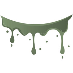 Matcha Dripped Illustration Isolated on White Background. Vector Graphic in Gradient Color