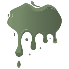 Matcha Dripped Illustration Isolated on White Background. Vector Graphic in Gradient Color