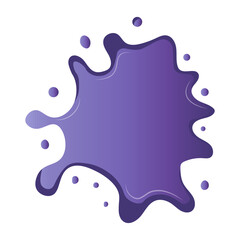 Blueberry Drop Illustration with Abstract Cartoon Design. Isolated Vector Graphic