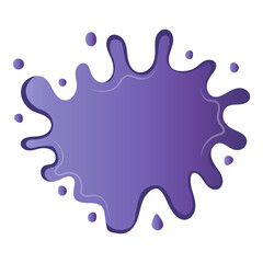 Naklejka premium Blueberry Drop Illustration with Abstract Cartoon Design. Isolated Vector Graphic