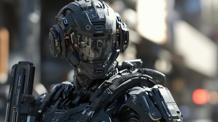 Fototapeta premium Futuristic Soldier