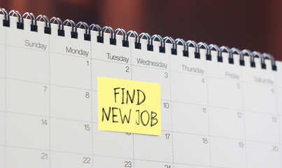 Find New Job is shown using the text. It's Time For a New Job